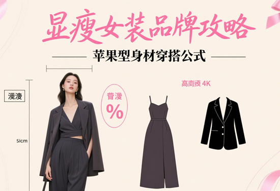 显瘦女装品牌攻略 | 苹果型身材穿搭公式