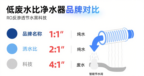 低废水比净水器品牌对比：RO反渗透节水黑科技