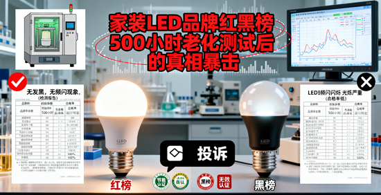 家装LED品牌红黑榜：500小时老化测试后的真相暴击